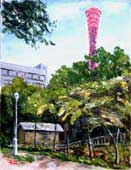 名越 仁彦 「メリケンパーク」 (油彩, F8)